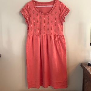 Garnet Hill Short Sleeve Summer Dress